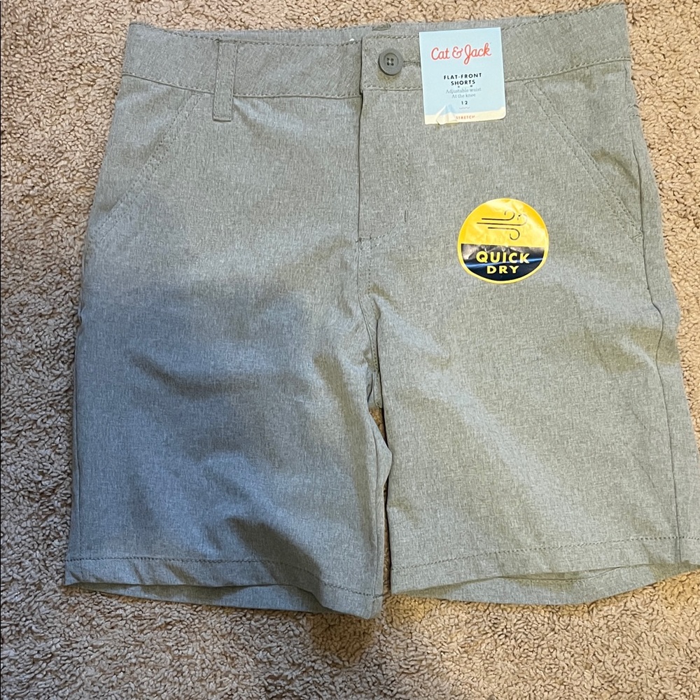 Cat & Jack Light Gray Flat Front Shorts